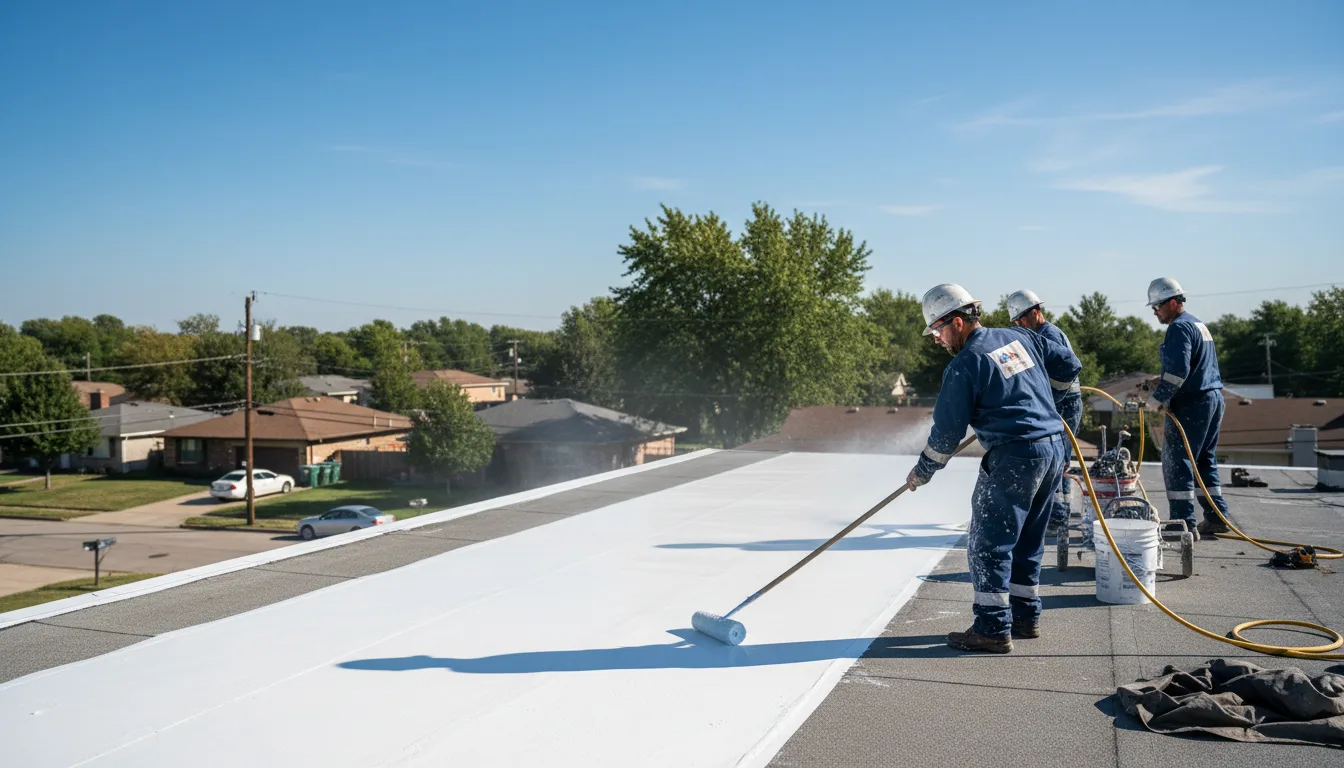 Commercial roof coating in Harrisburg, NC near me